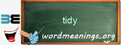 WordMeaning blackboard for tidy